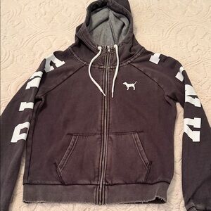 Victoria's Secret Y2K PINK. Gray Hoodie